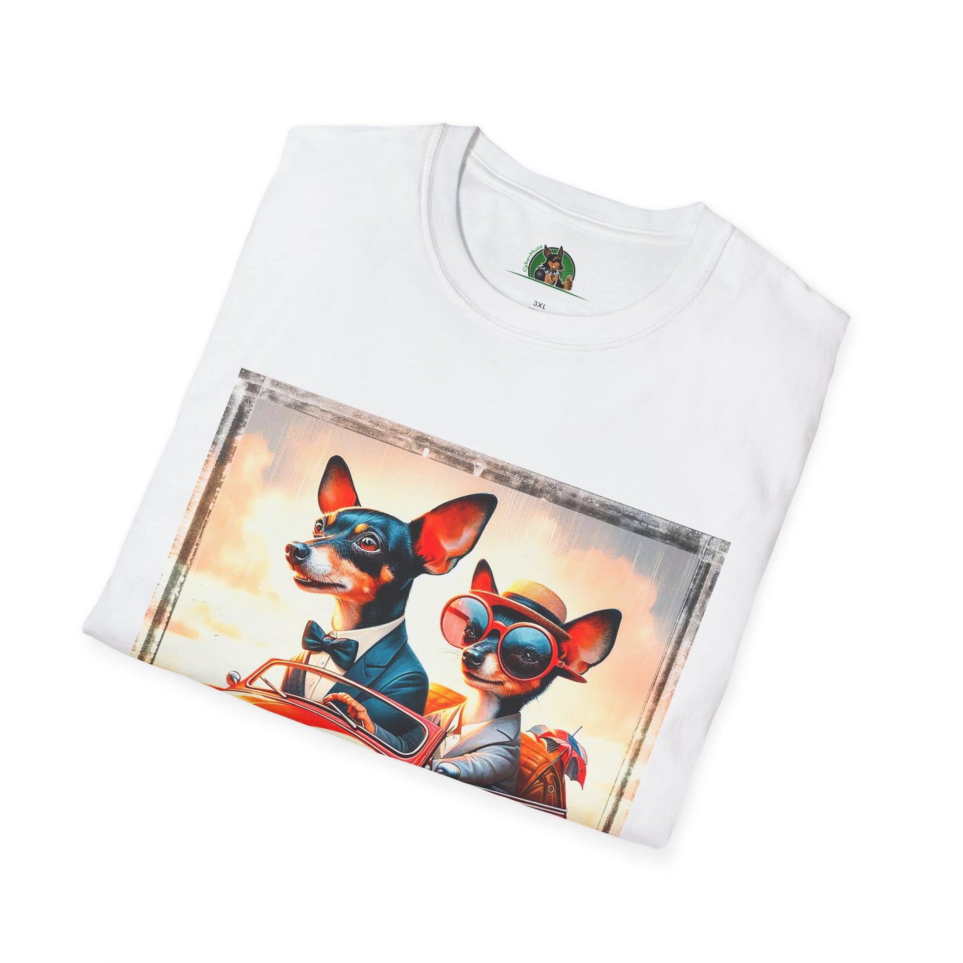 Wacky Rat Terrier T-Shirt couple driving T-Shirt Printify