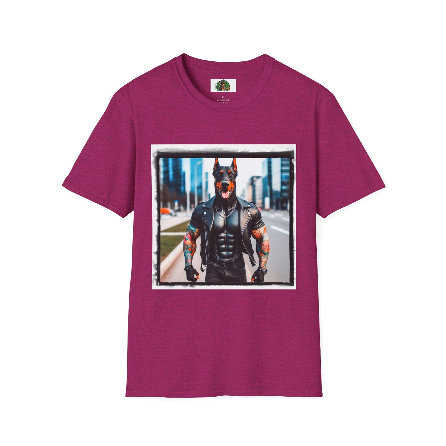 Doberman T-Shirt Printify S Antique Heliconia