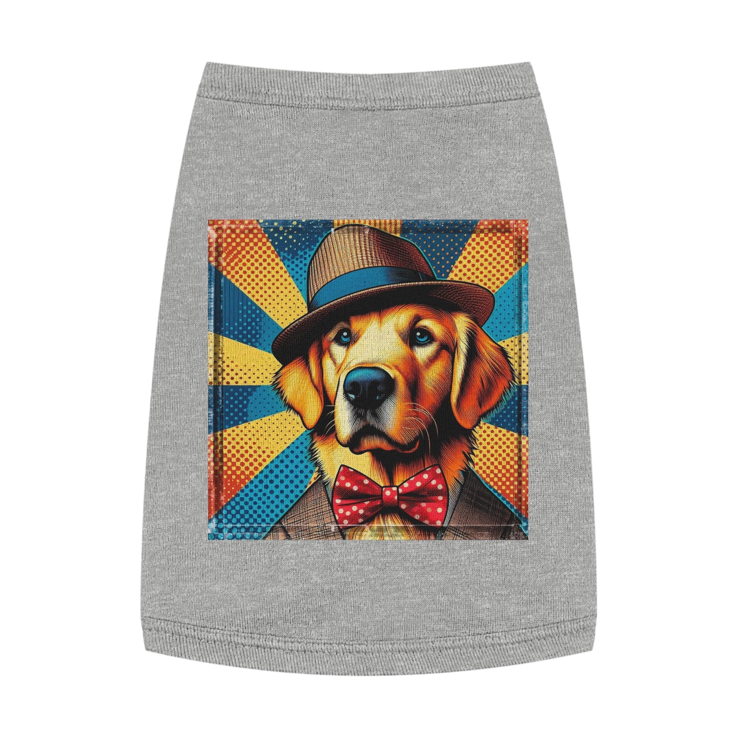 Golden Retriever pet tank top Pets Printify M Heather 