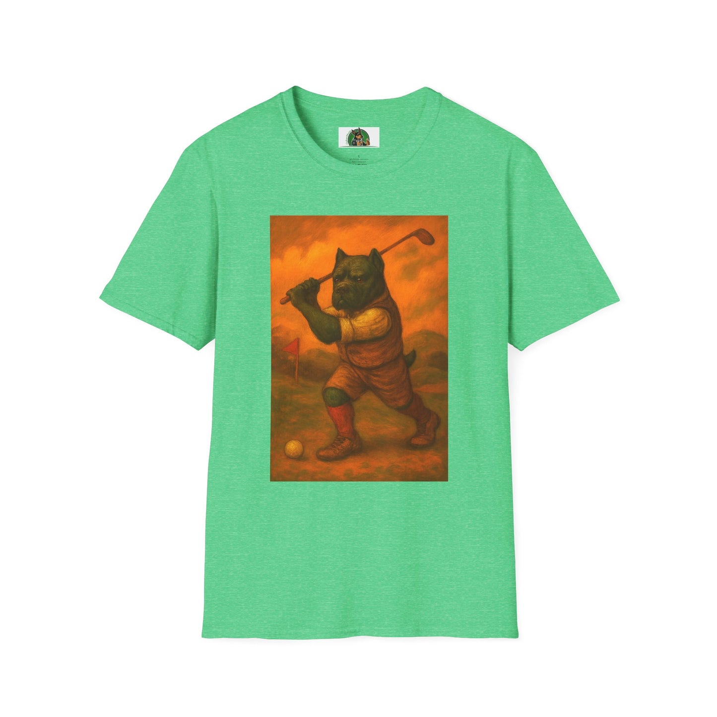 Cane Corso Sports Golf T-Shirt T-Shirt Printify Heather Irish Green S