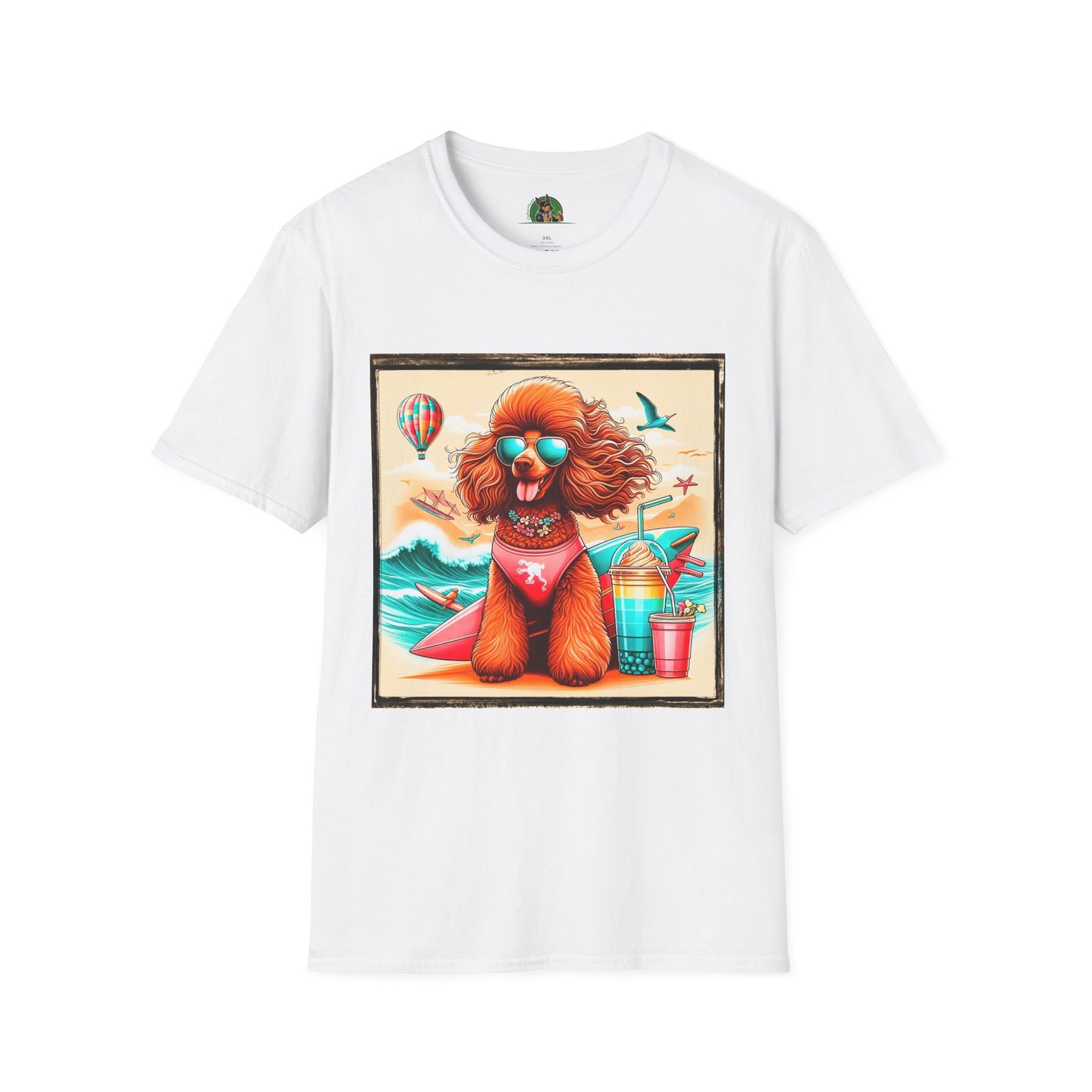 Poodle T-Shirt Printify XS White