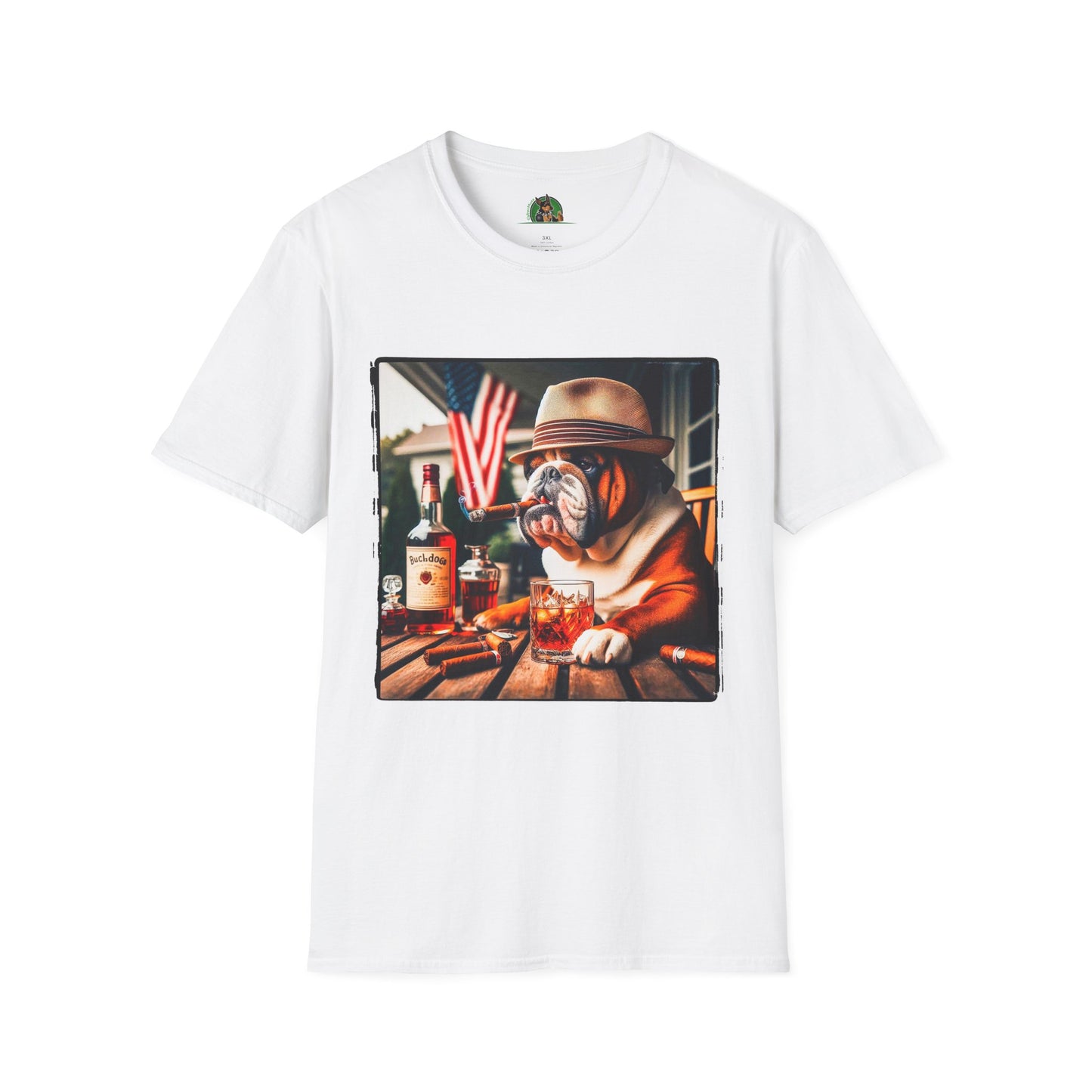 Bulldog T-Shirt Printify XS White