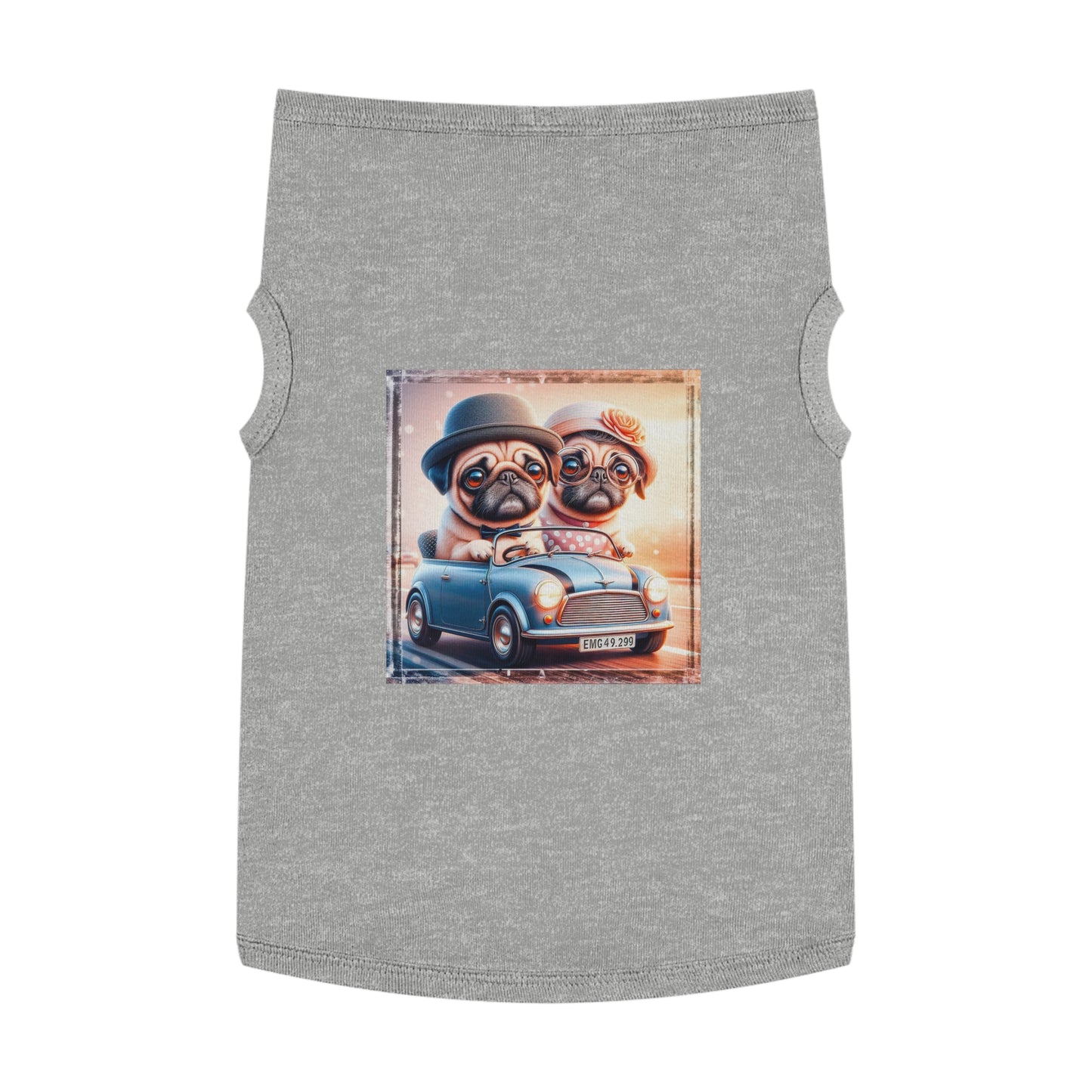 Wacky Pet Tank Top Pug Pets Printify XL Heather 