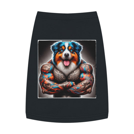 Pet Tank Top Australian Shepherd Pets Printify M Black 