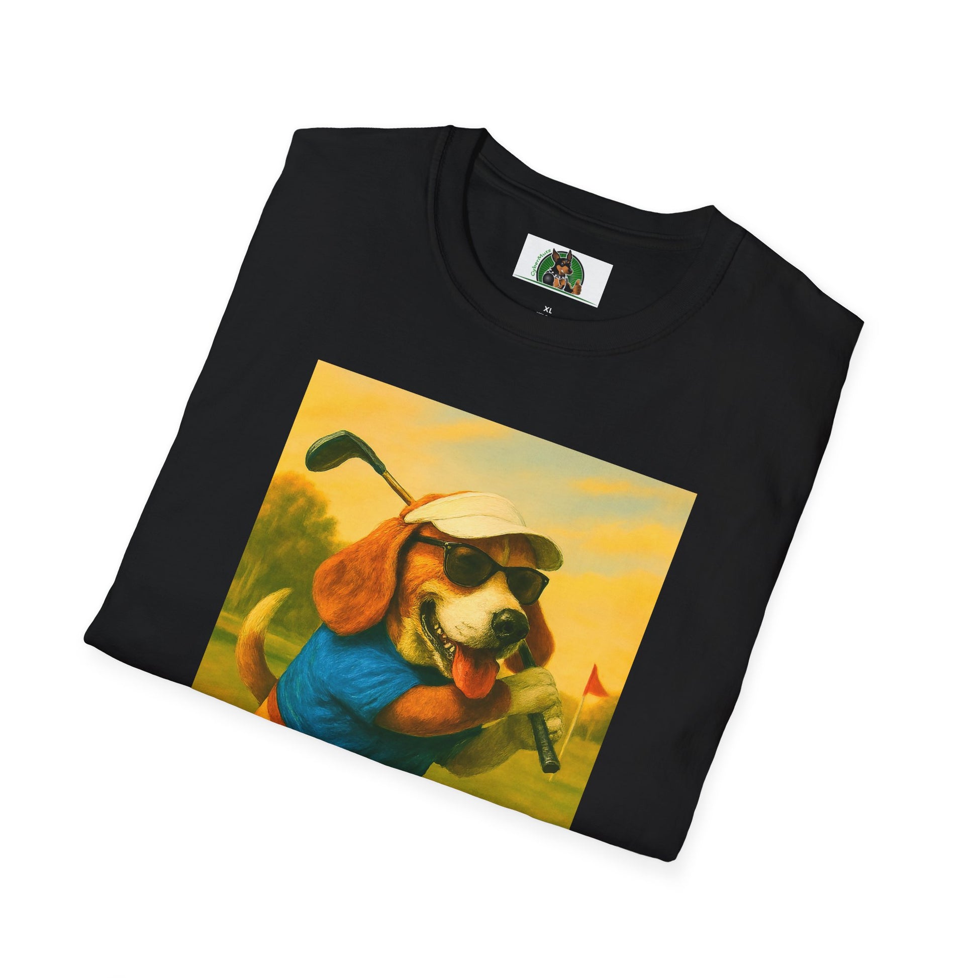 Sports Beagle Golf T-Shirt T-Shirt Printify