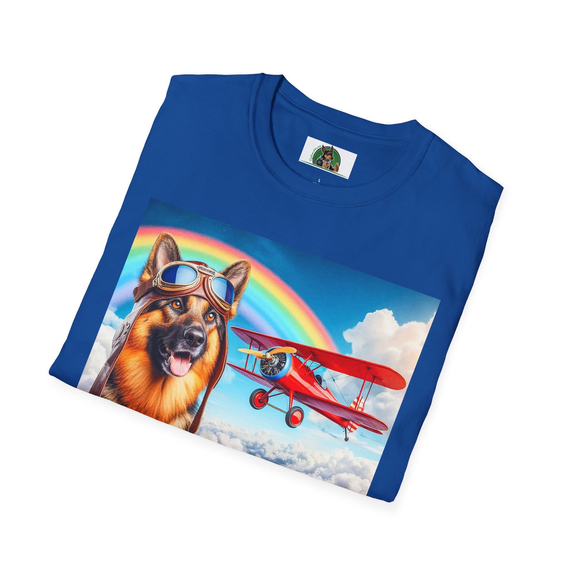 German Shepherd Pilot shirt T-Shirt Printify