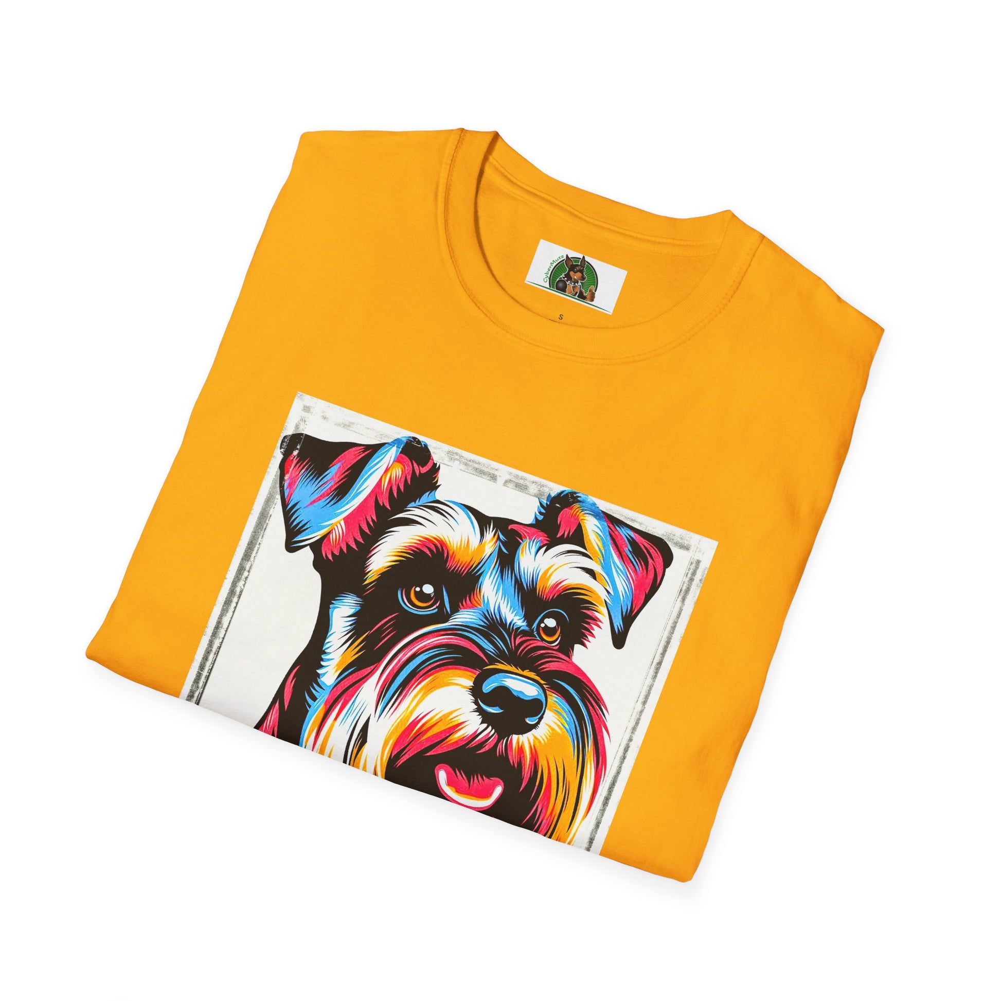 Schnauzer T-Shirt with Miniature Schnauzer Design T-Shirt Printify   