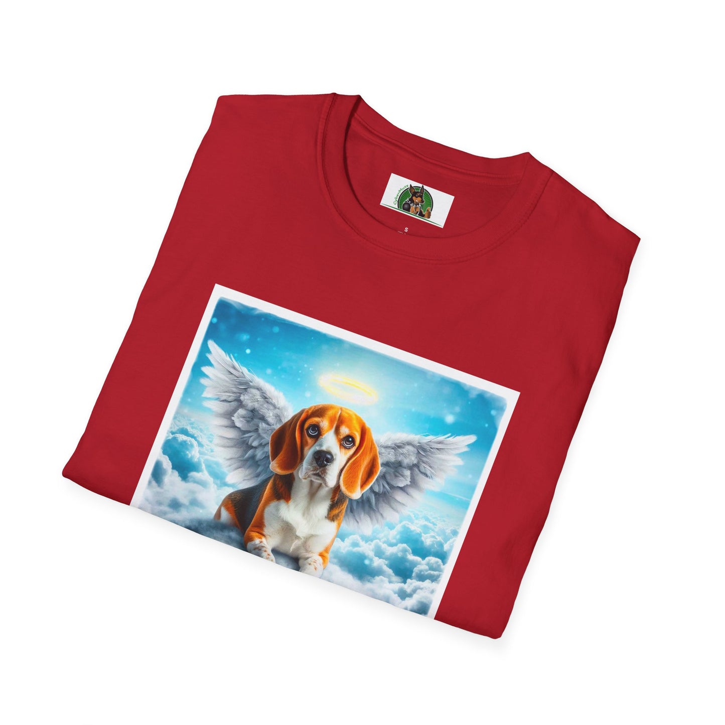 Beagle Angel in Cloud T-Shirt Printify   