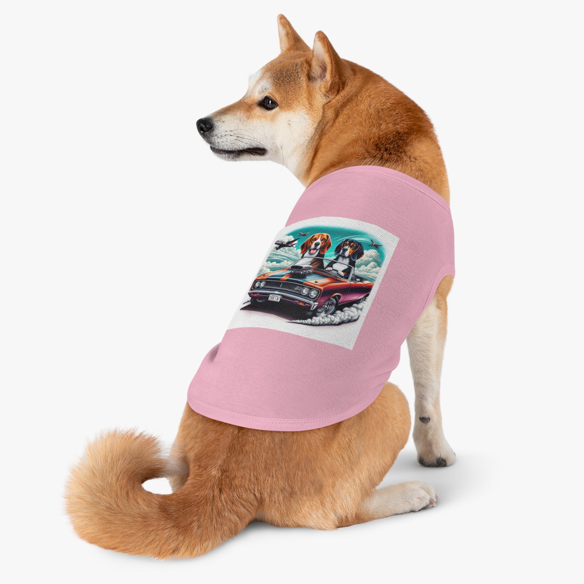 Pet Tank Top Wacky Beagle Dogs In Race Car Pets Printify   