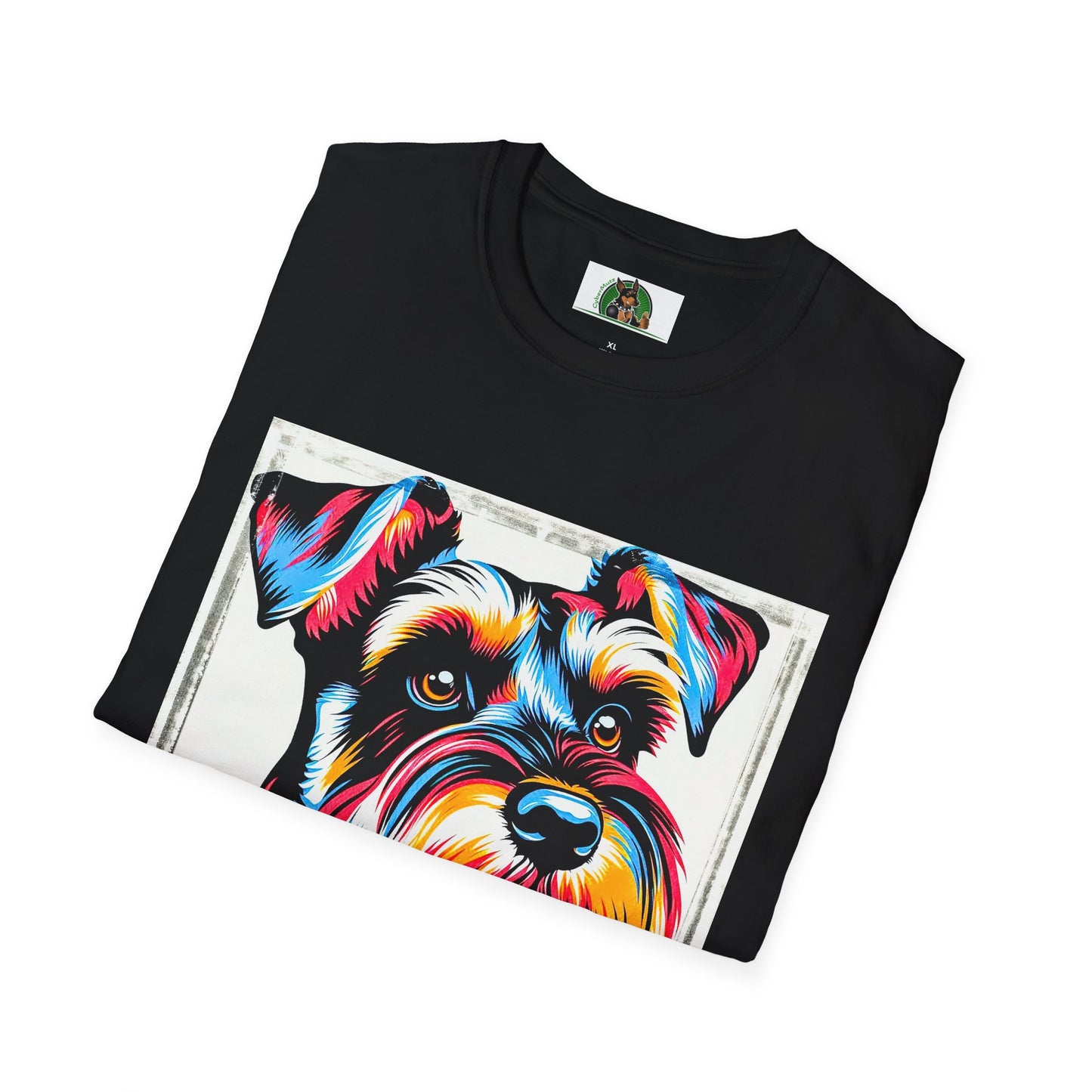 Schnauzer T-Shirt with Miniature Schnauzer Design T-Shirt Printify   