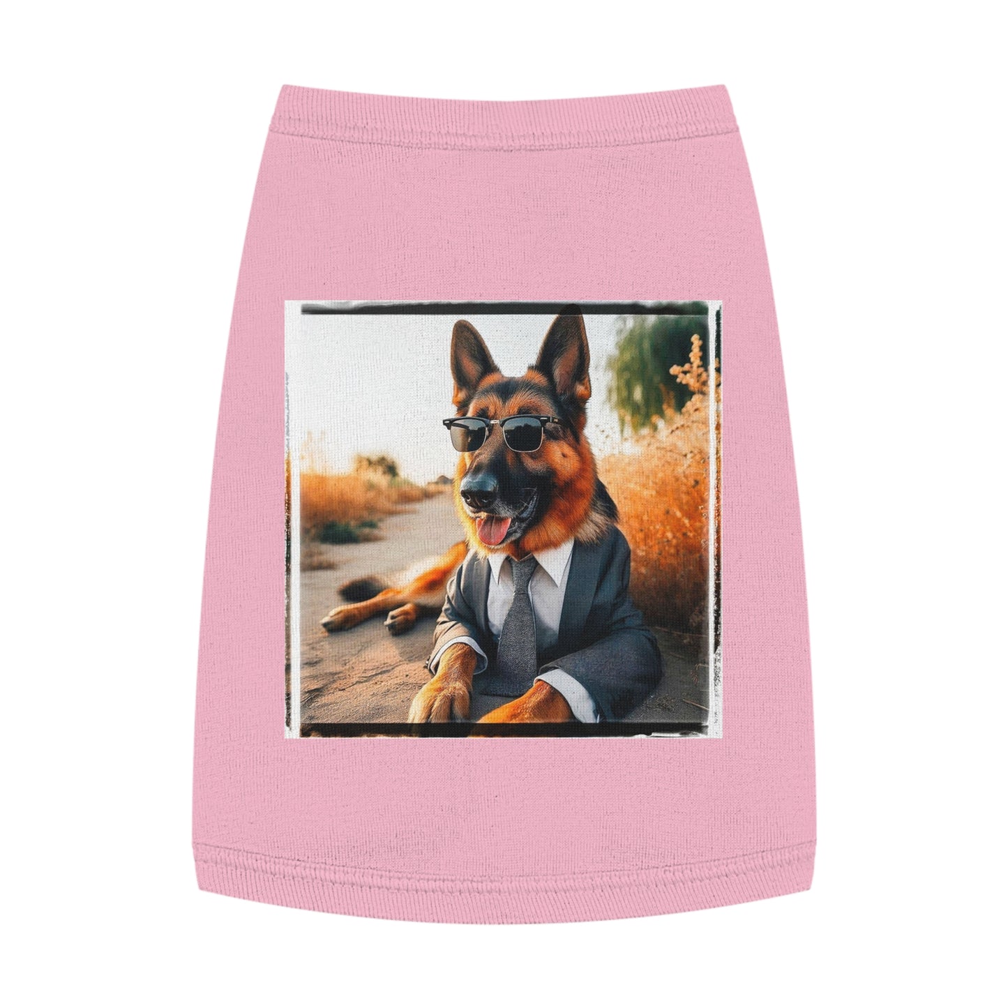 Pet Tank Top German Shepherd Pets Printify M Pink