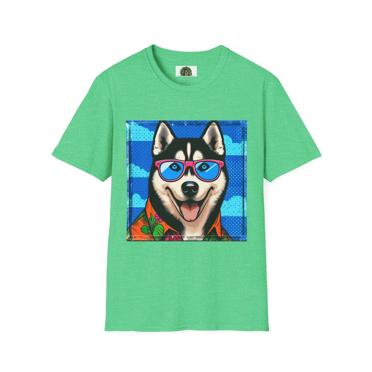 Husky T-Shirt Printify S Heather Irish Green 