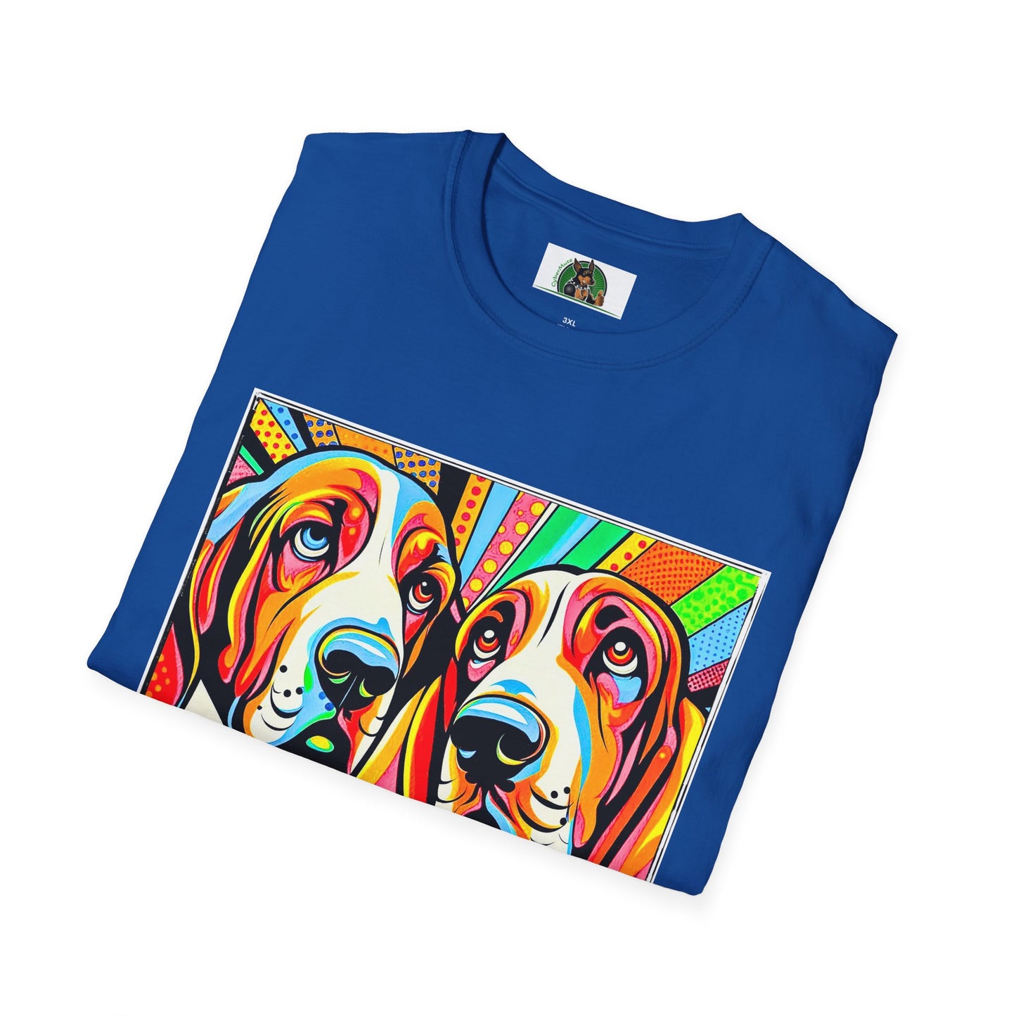 Basset Hound Boys Pop Art Pic T-Shirt Printify   