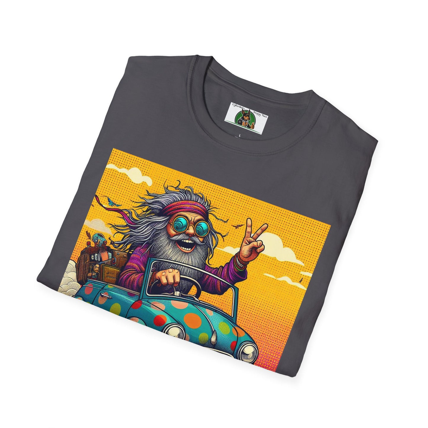 Wacky Dude in a Little Car T-Shirt Printify   