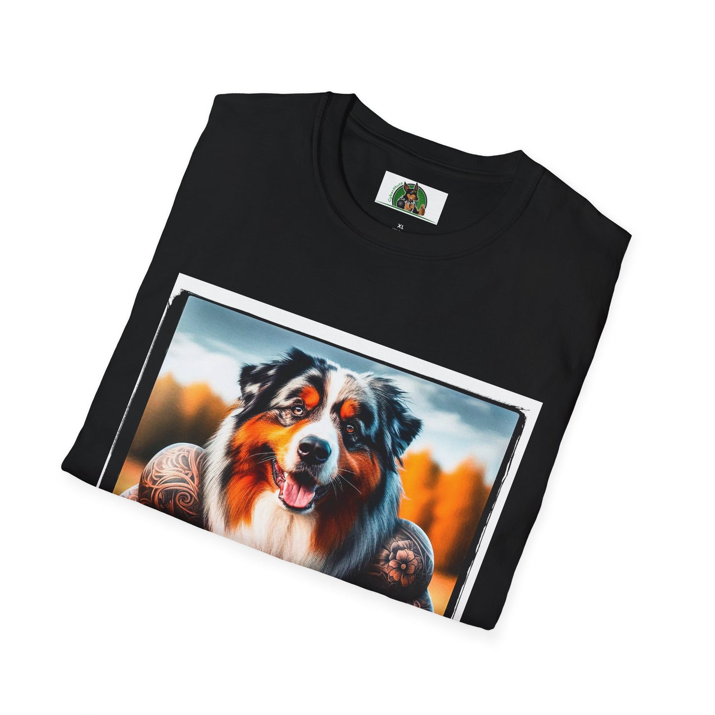 Australian Shepherd Muscle Dog T-Shirt Printify