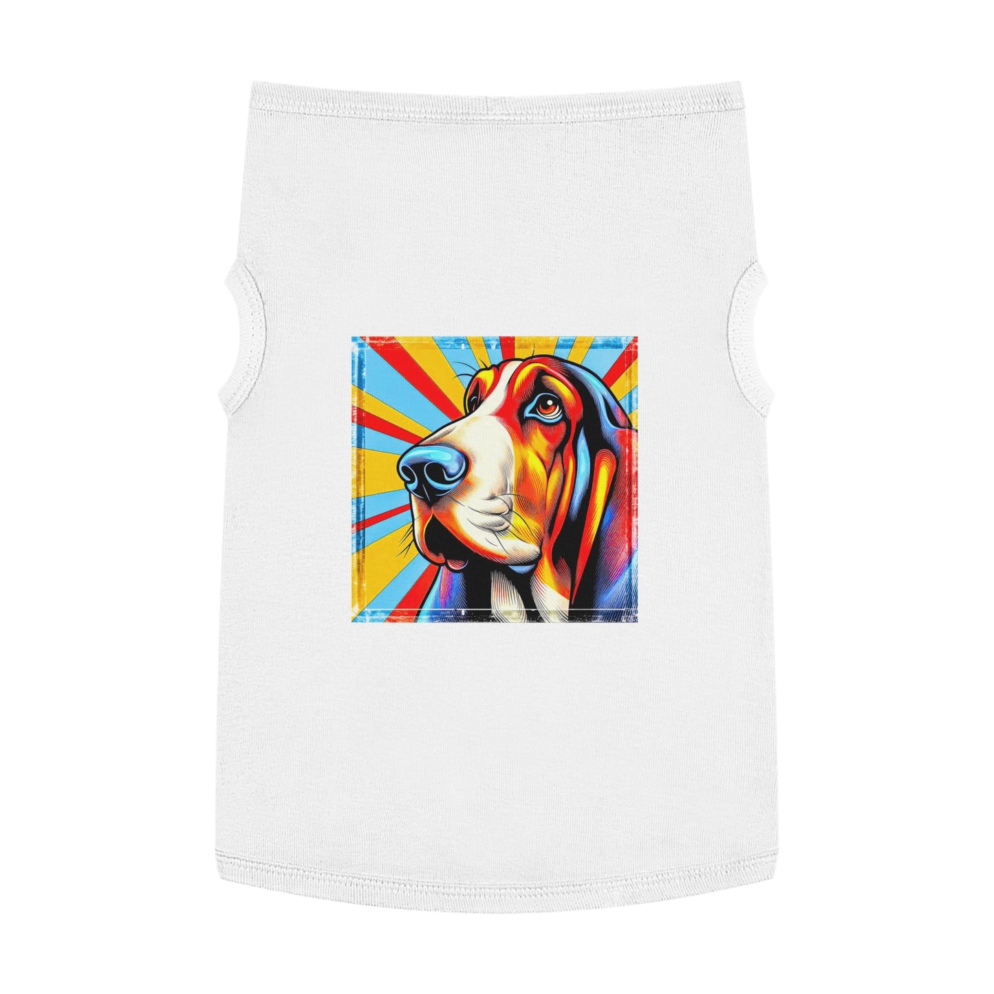 Pet Tank Top Basset Hound Pets Printify XL White