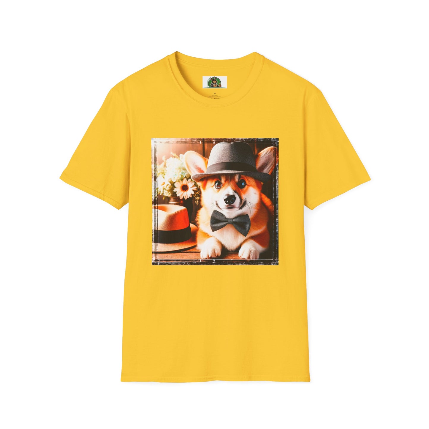 Pembroke Welsh Corgi top hat shirt T-Shirt Printify S Daisy