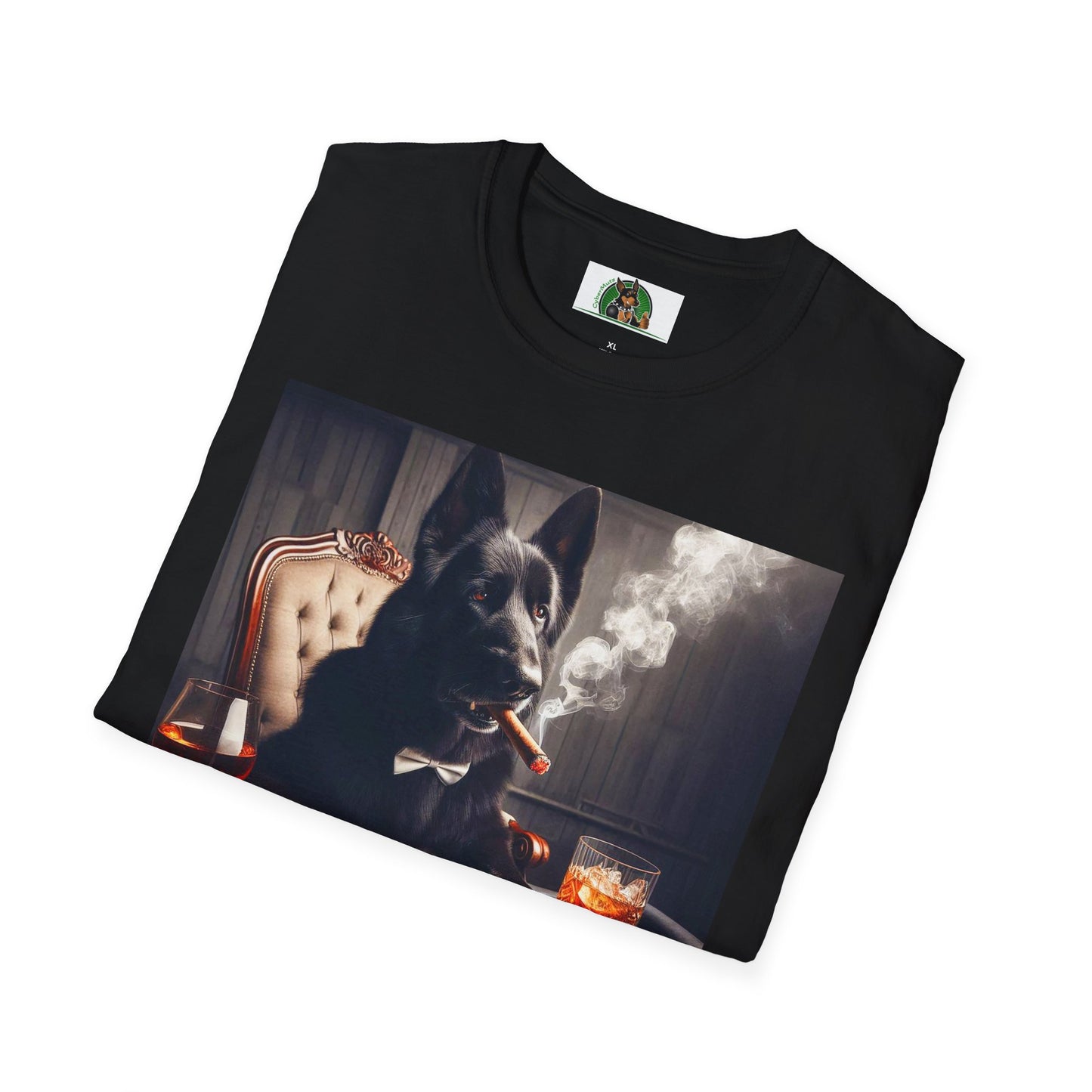 German Shepherd playing poker shirt