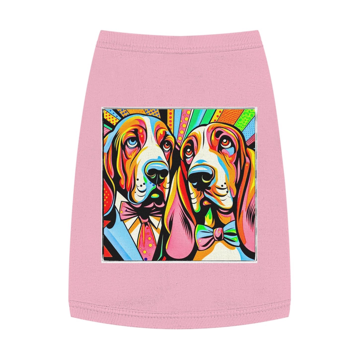 Pet Tank Top Basset Hound Pets Printify M Pink