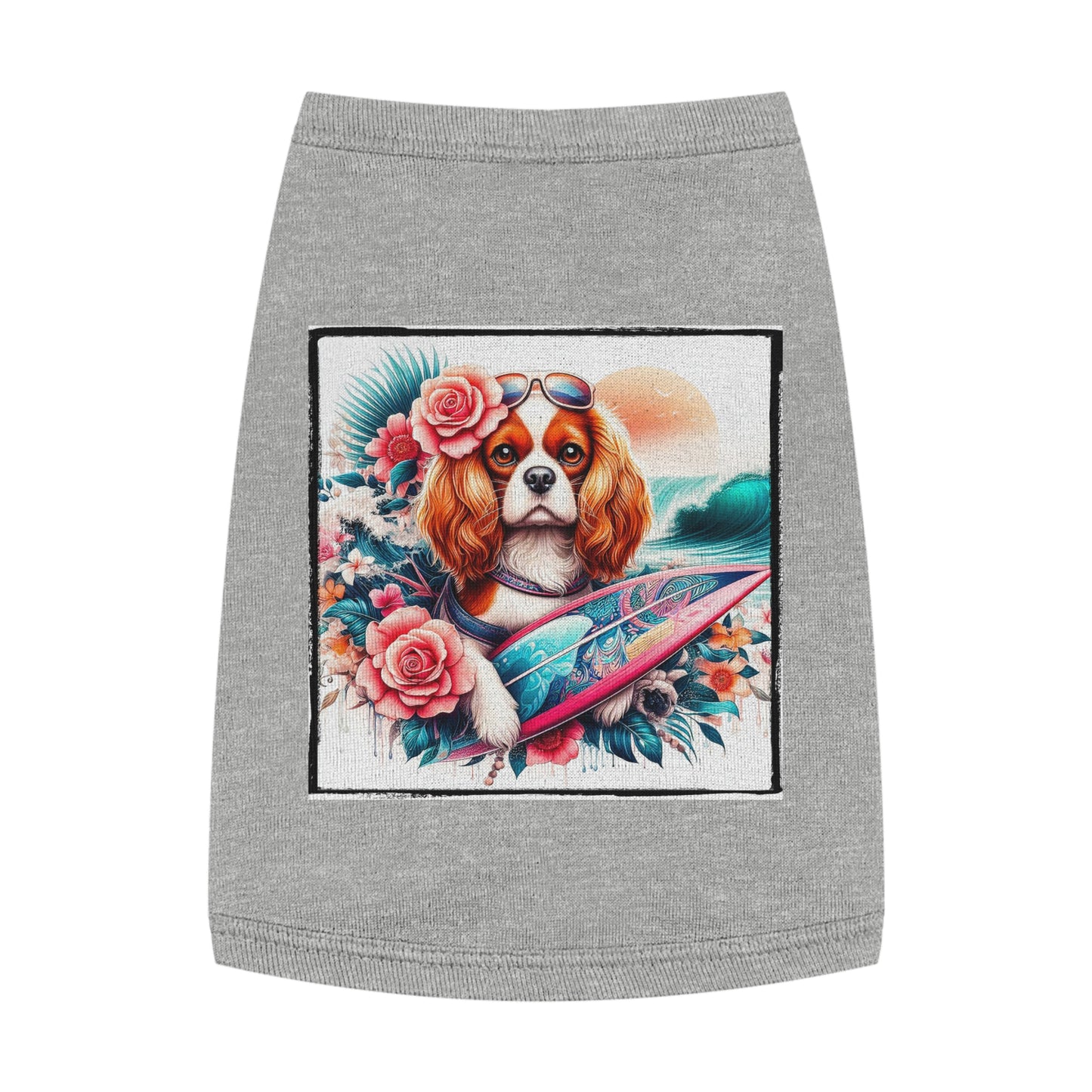 Pet Tank Top Cavalier King Charles Spaniel Pets Printify M Heather