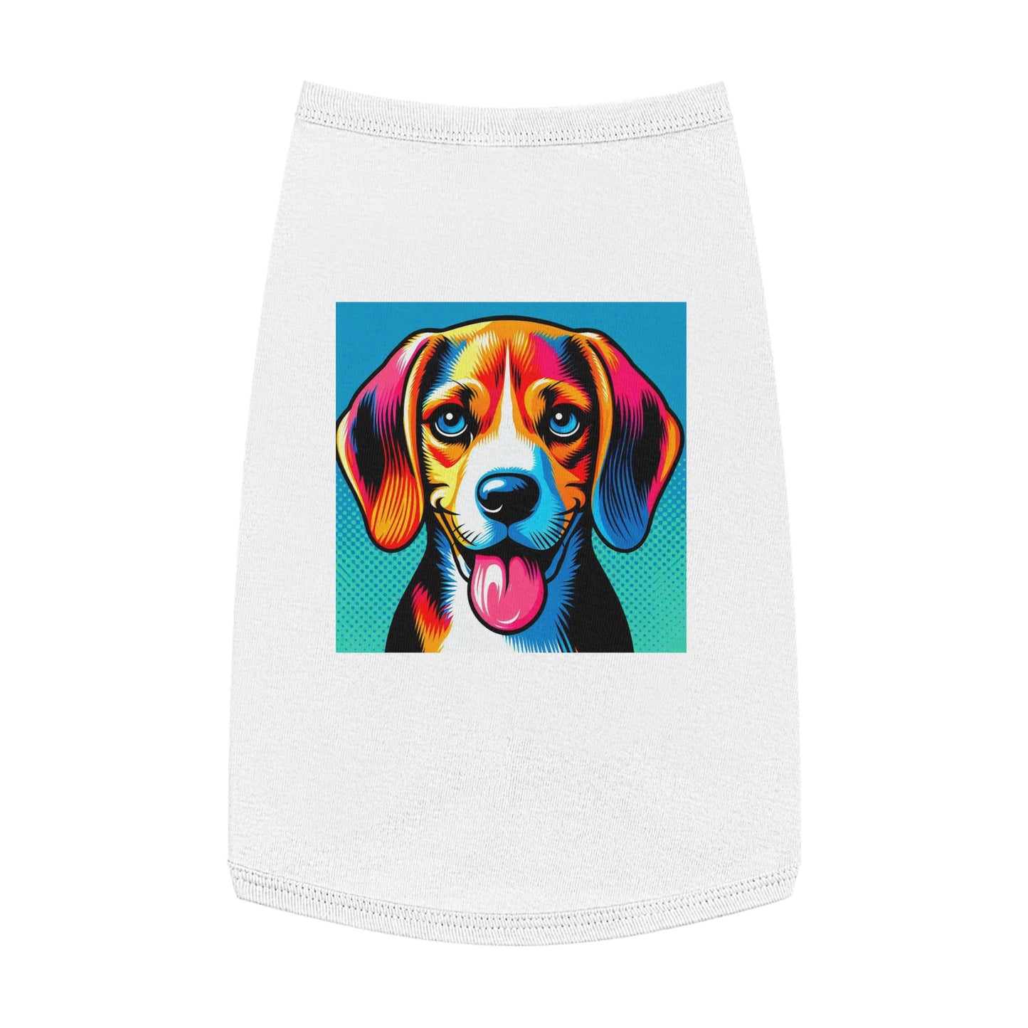 Pet Tank Top Beagle Colorful Dog Pets Printify L White 