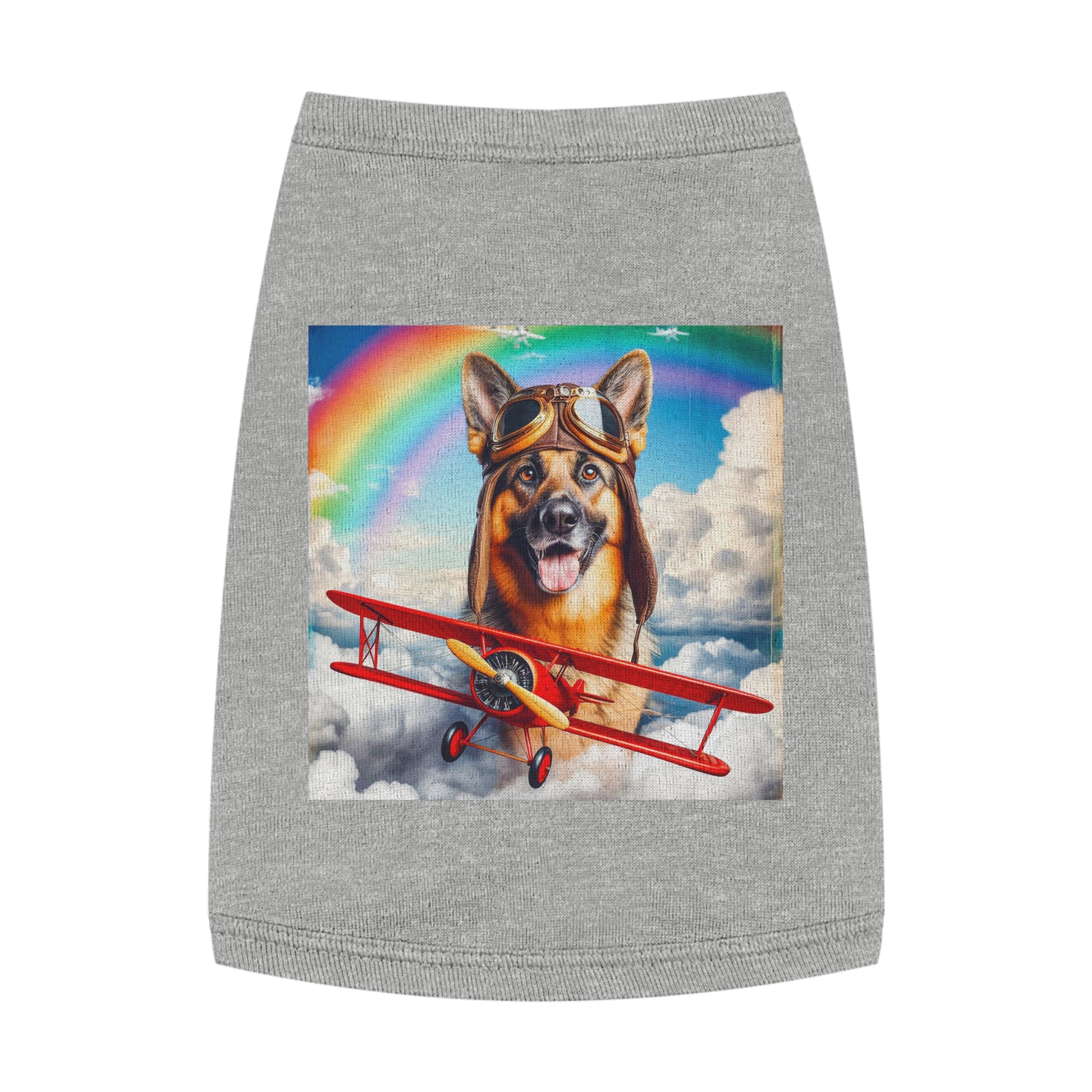 Pet Tank Top German Shepherd Pets Printify M Heather 