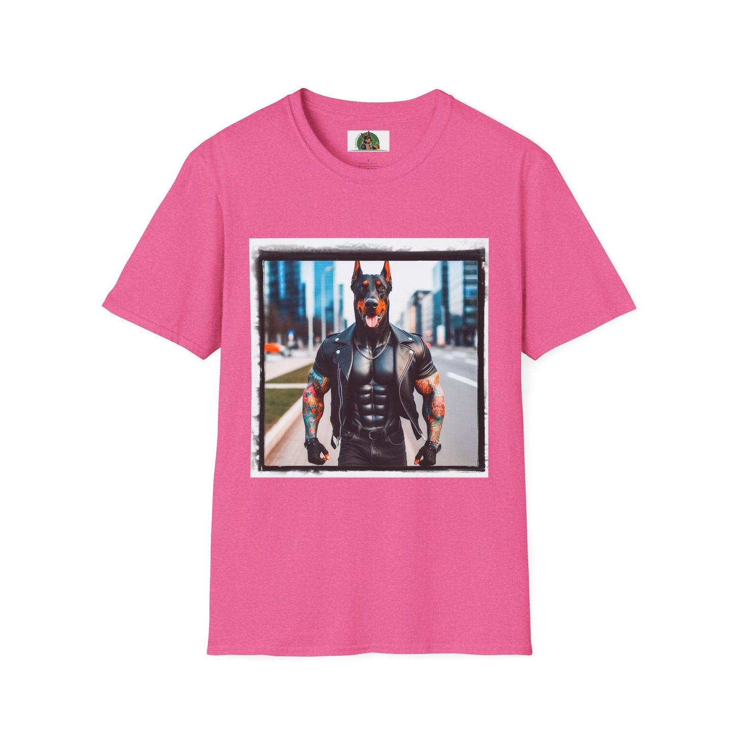 Doberman T-Shirt Printify S Heather Heliconia