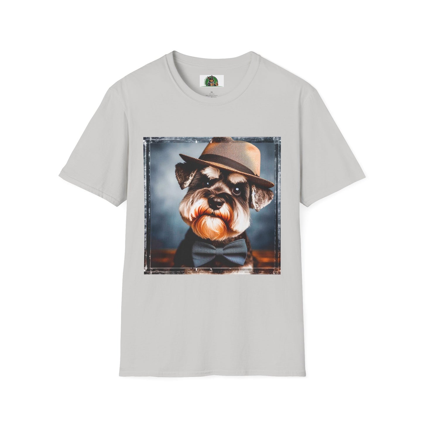 Schnauzer T-Shirt with Miniature Schnauzer Design T-Shirt Printify S Ice Grey