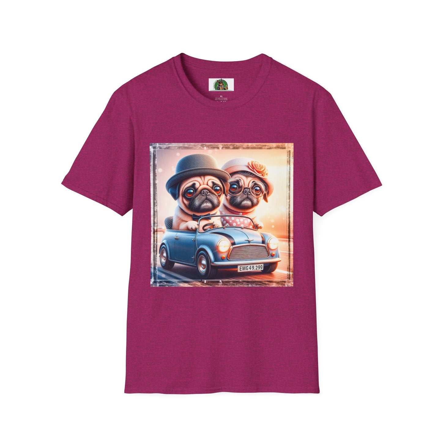 Wacky Pugs T-Shirt Printify S Antique Heliconia 