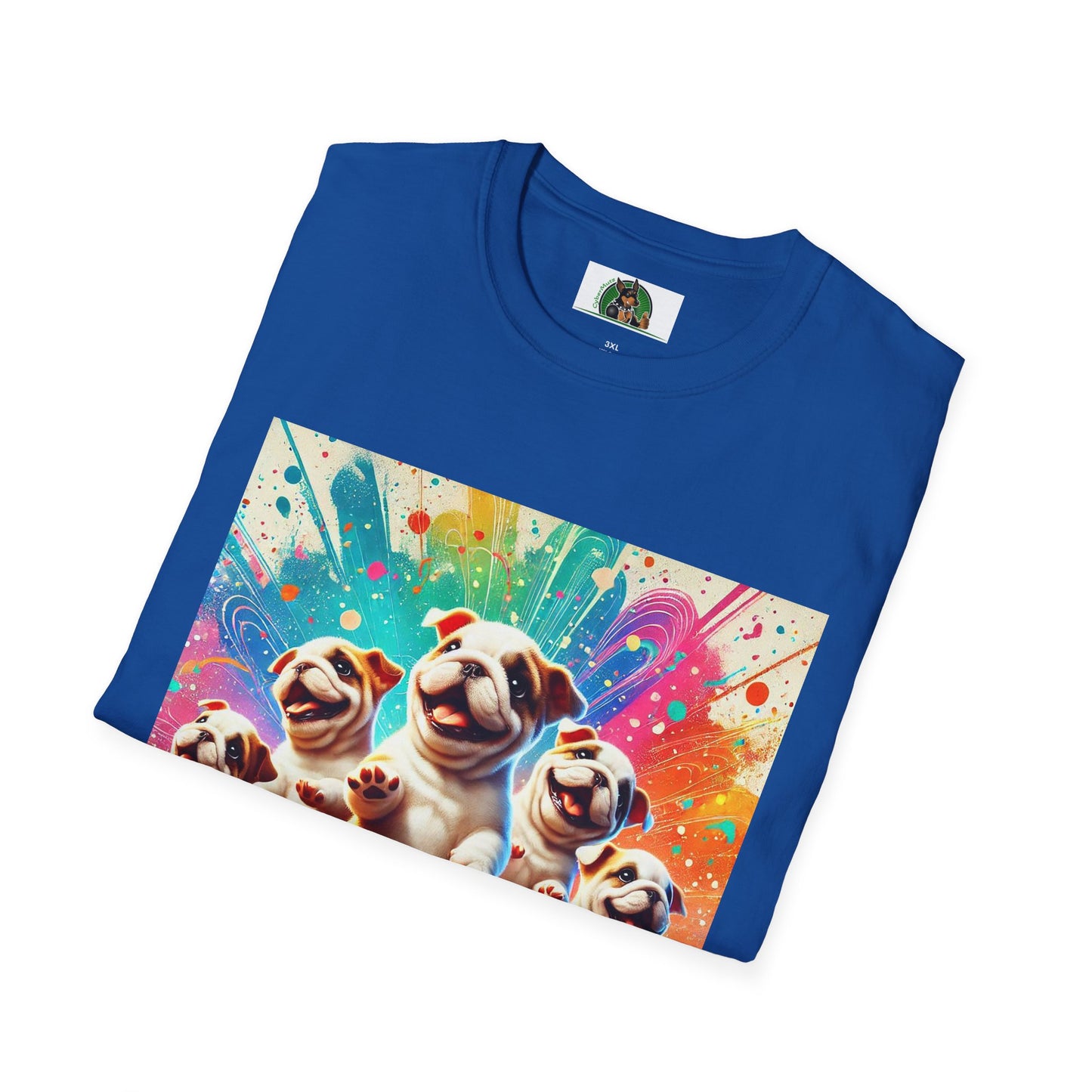 Bulldog Dancing T-Shirt T-Shirt Printify