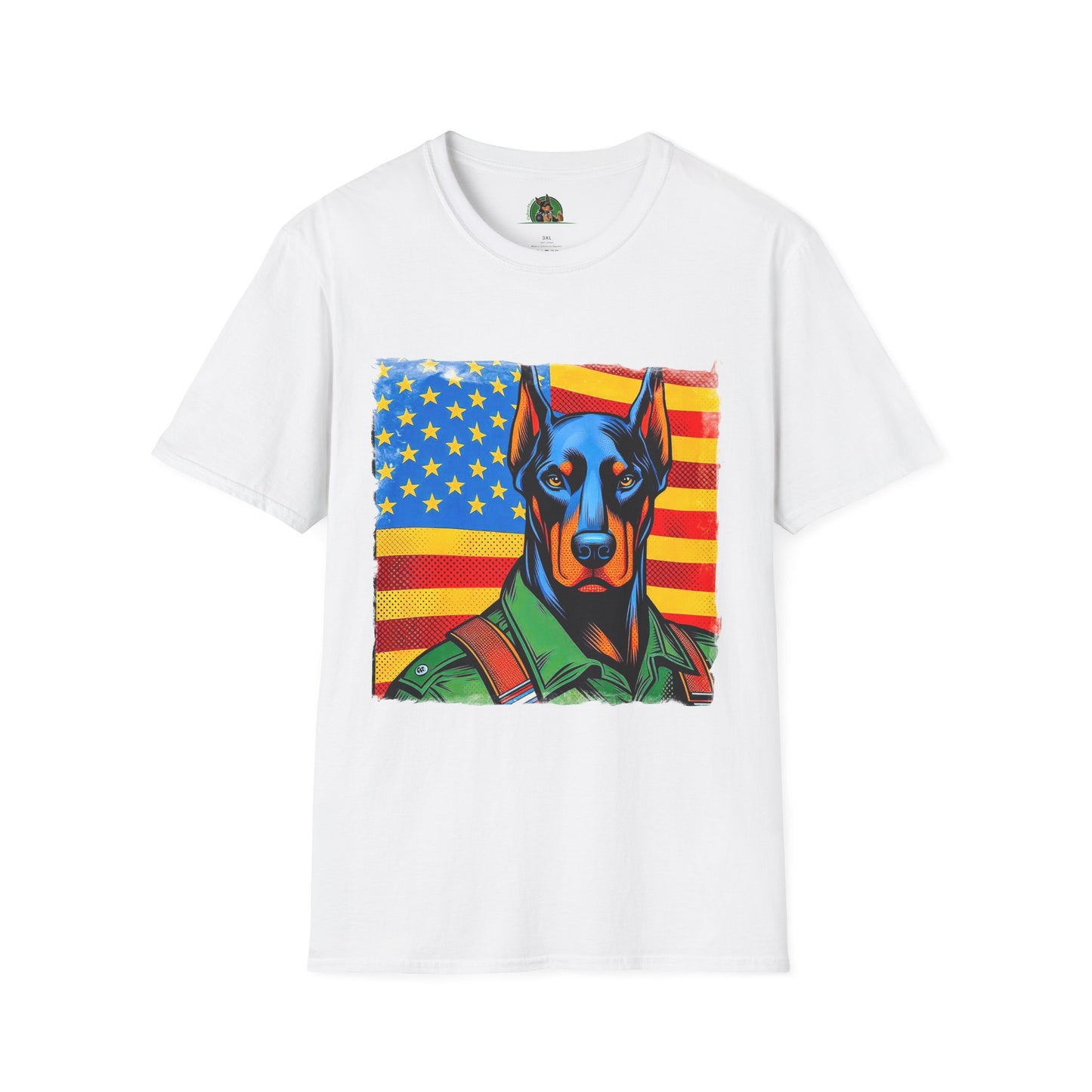 Doberman Air Force hero t shirt T-Shirt Printify XS White