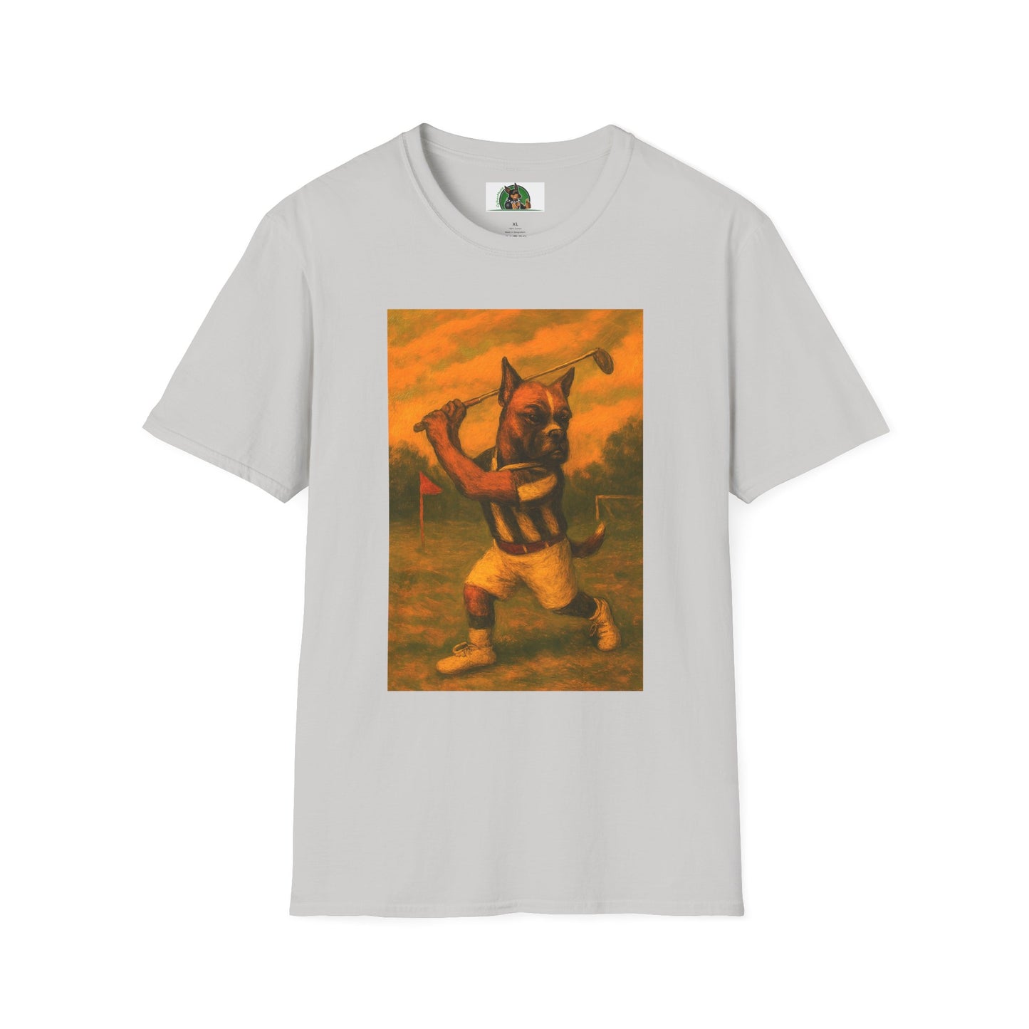 Boxer Puppy Dogs T-Shirt - Sports Golf Unisex T-Shirt Printify Ice Grey S