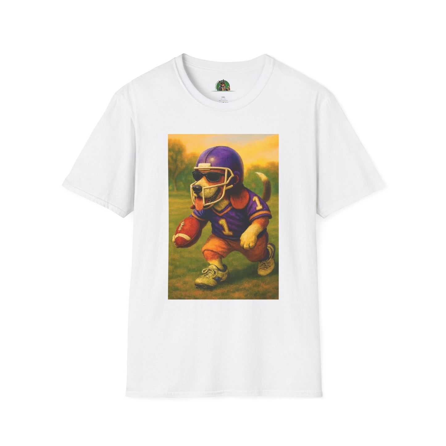 Sports Beagle Football T-Shirt T-Shirt Printify White XS