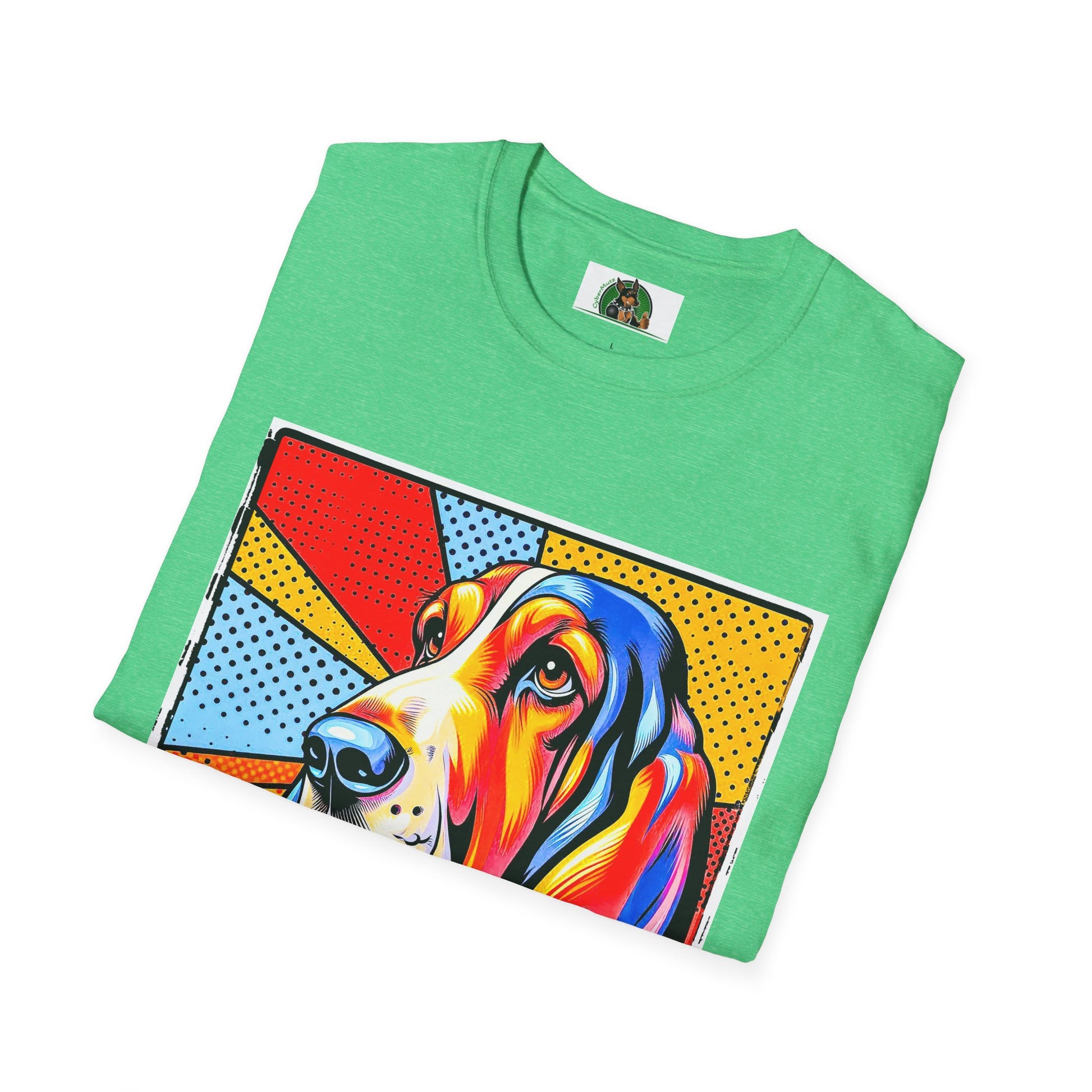 Basset Hound Profile Pop Art Pic T-Shirt Printify   