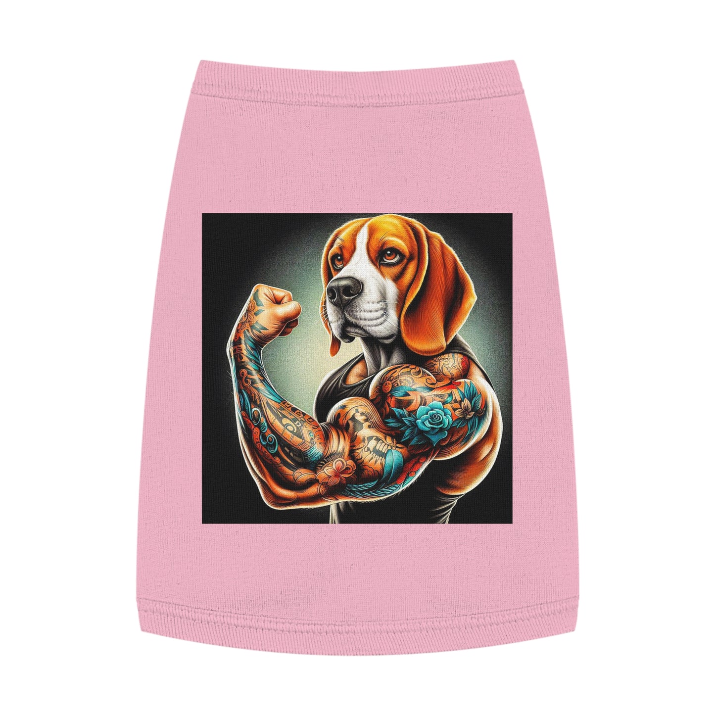 Pet Tank Top Beagle Muscle Dog Pets Printify M Pink 