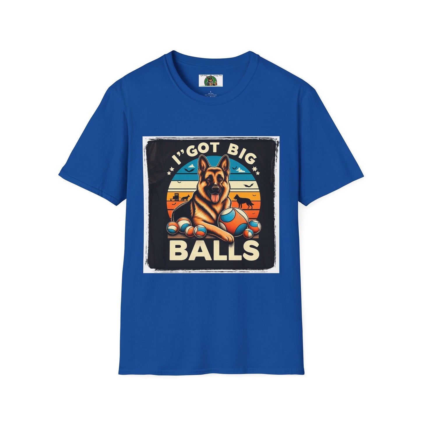 Mis·cel·la·ne·ous German Shepherd "I got Big Balls" T-Shirt Printify S Royal 