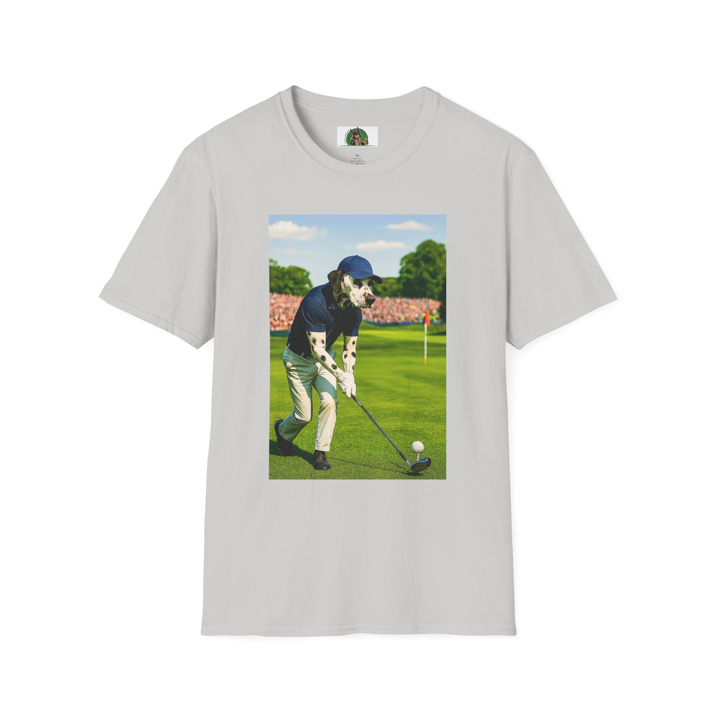 Golf Dalmatian Sports T-Shirt T-Shirt Printify Ice Grey S