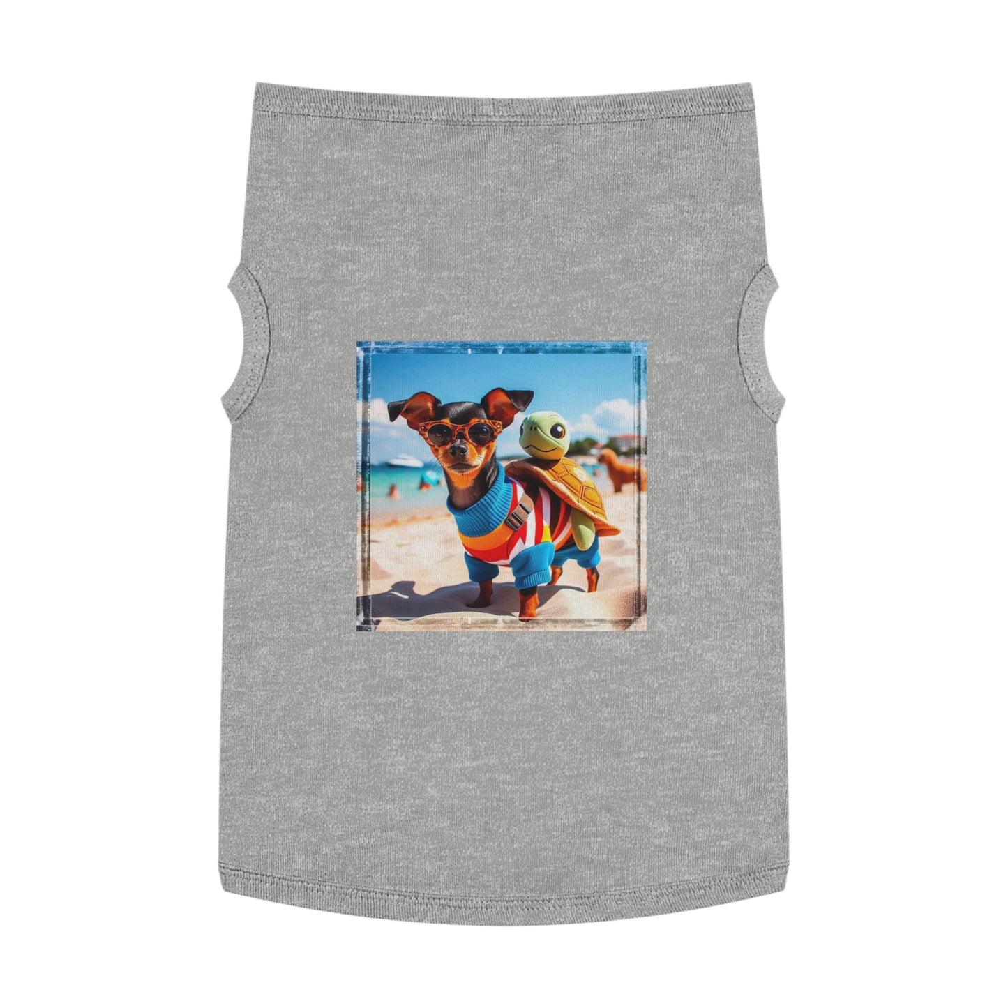 Dog Tank Top - Min Pin Tank Tops Pets Printify XL Heather 