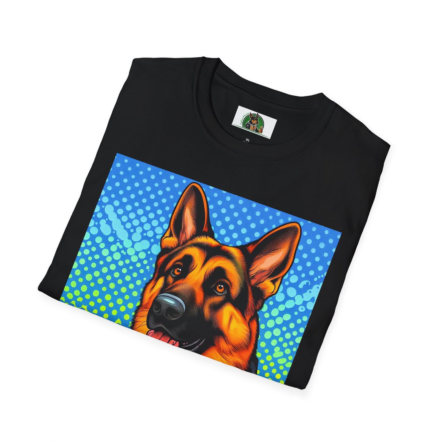 German Shepherd. Colorful cutie shirt