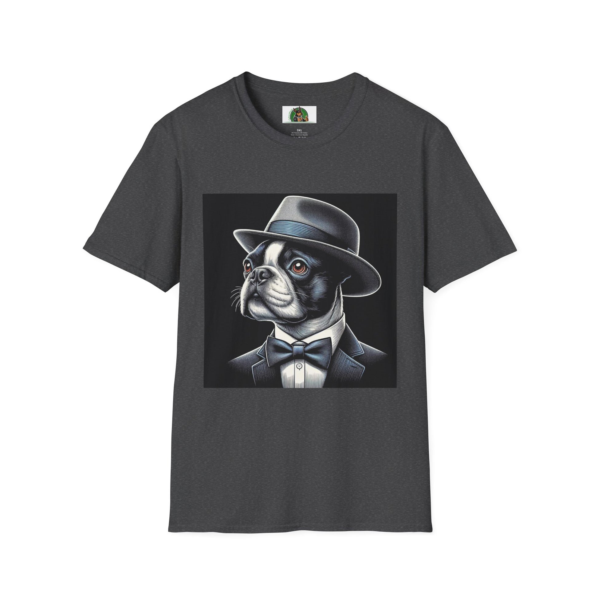 Boston Terrier T-Shirt Printify XS Dark Heather 