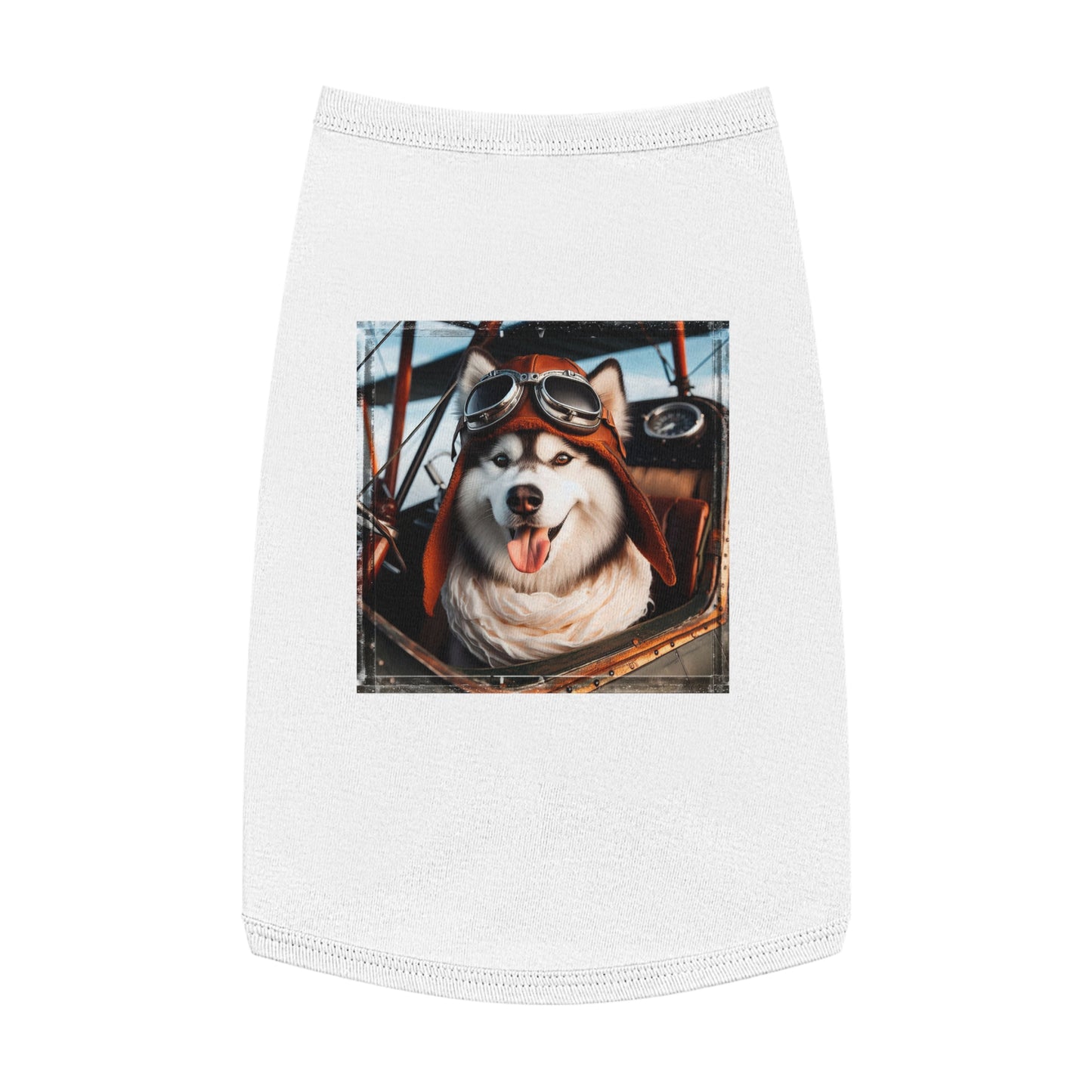 Pet Tank Top Husky Pets Printify L White 