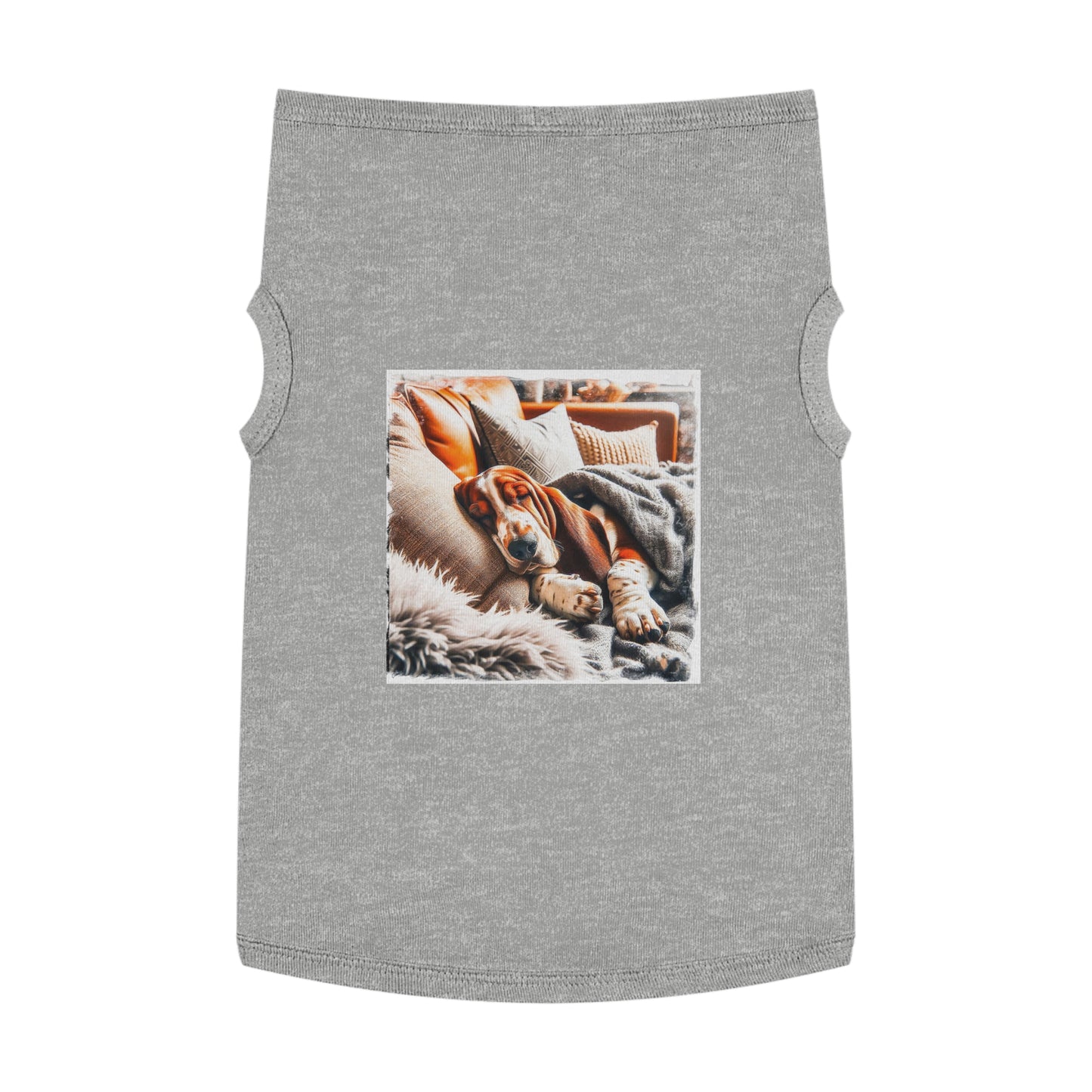 Pet Tank Top Basset Hound Pets Printify XL Heather