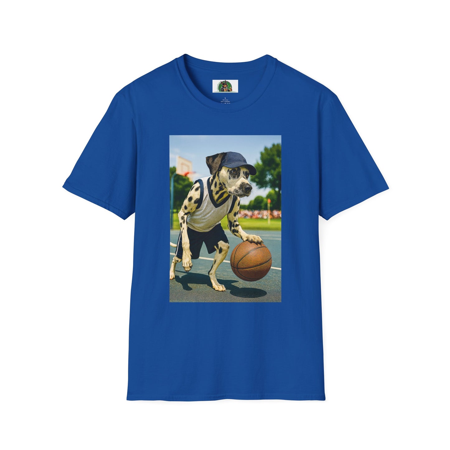 Basketball Dalmatian Unisex T-Shirt T-Shirt Printify Royal XS