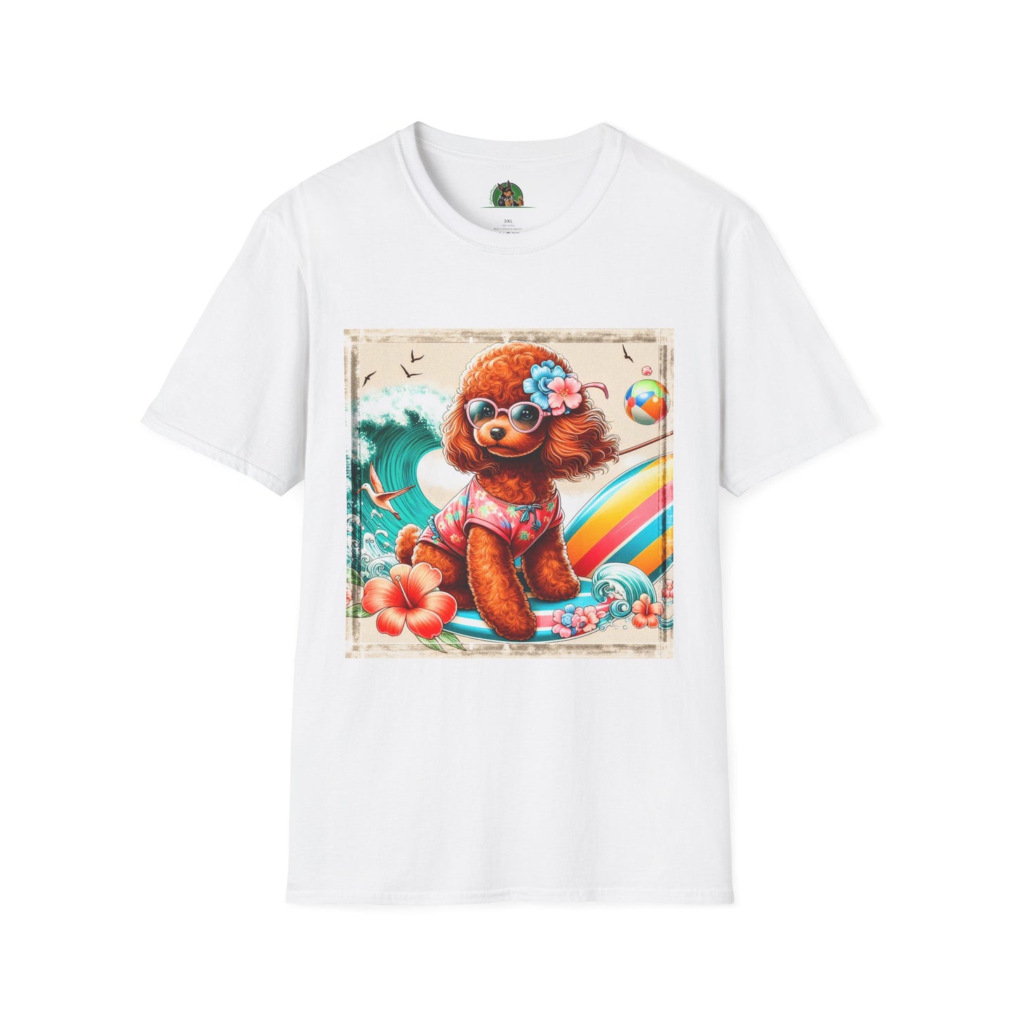 Poodle T-Shirt Printify XS White