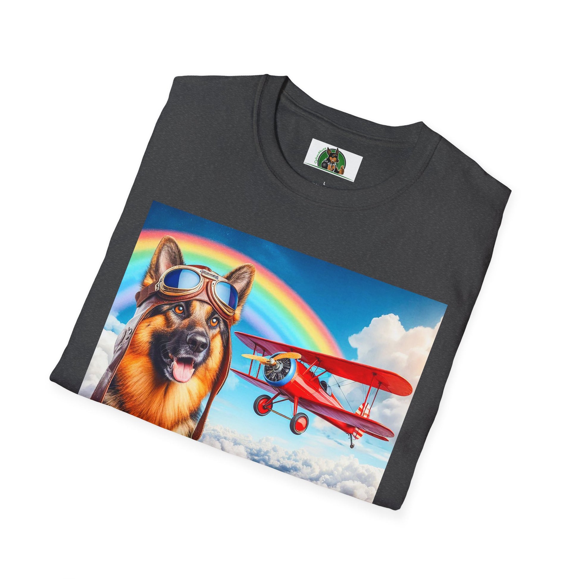 German Shepherd Pilot shirt T-Shirt Printify