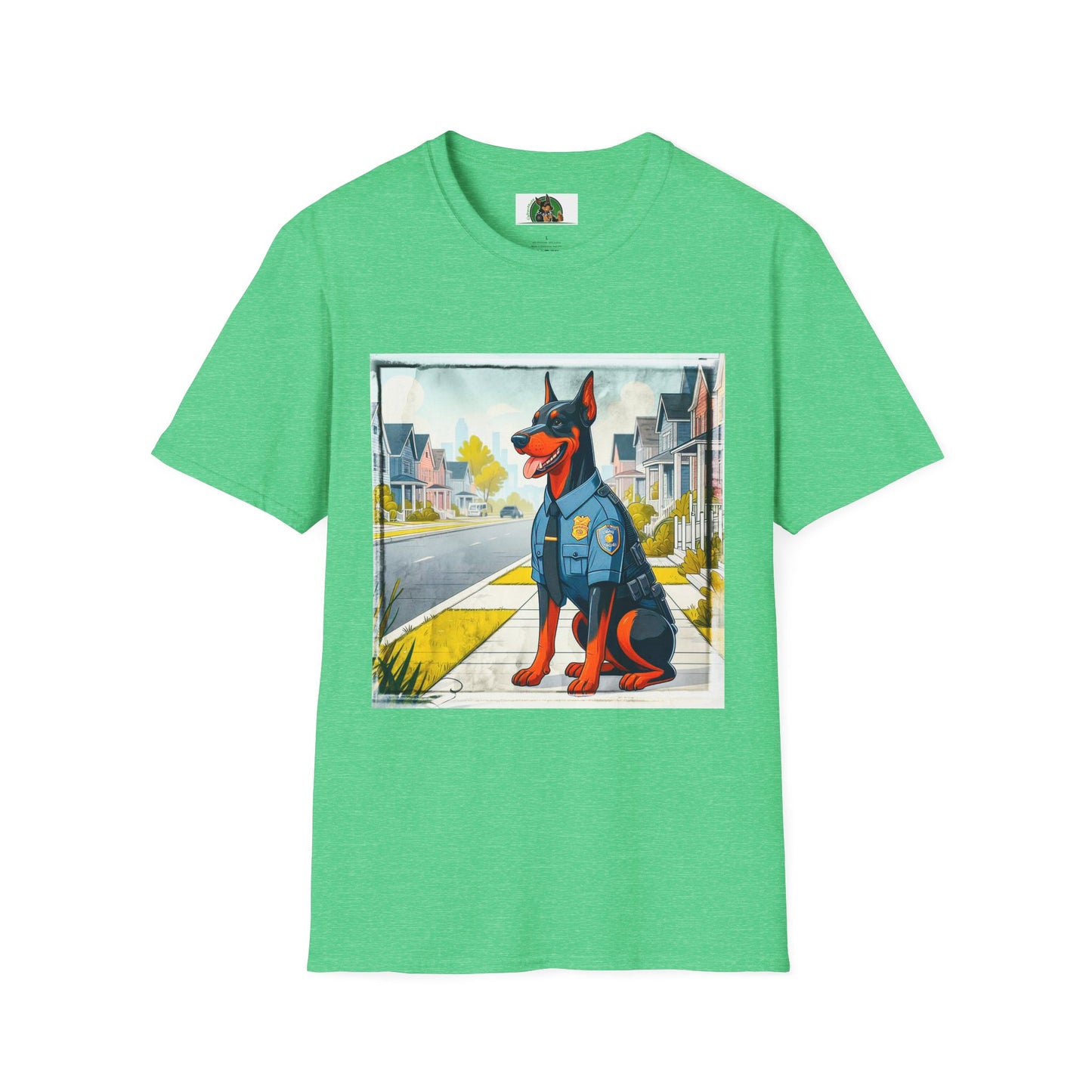 Doberman T-Shirt Printify S Heather Irish Green