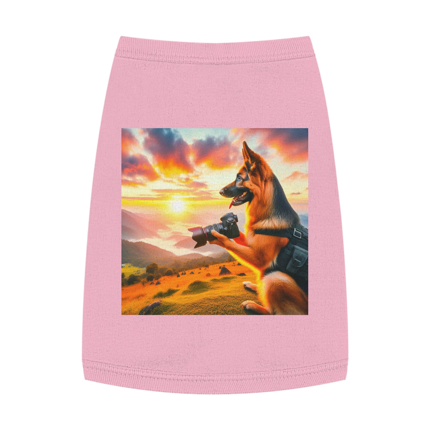 Pet Tank Top German Shepherd Pets Printify M Pink