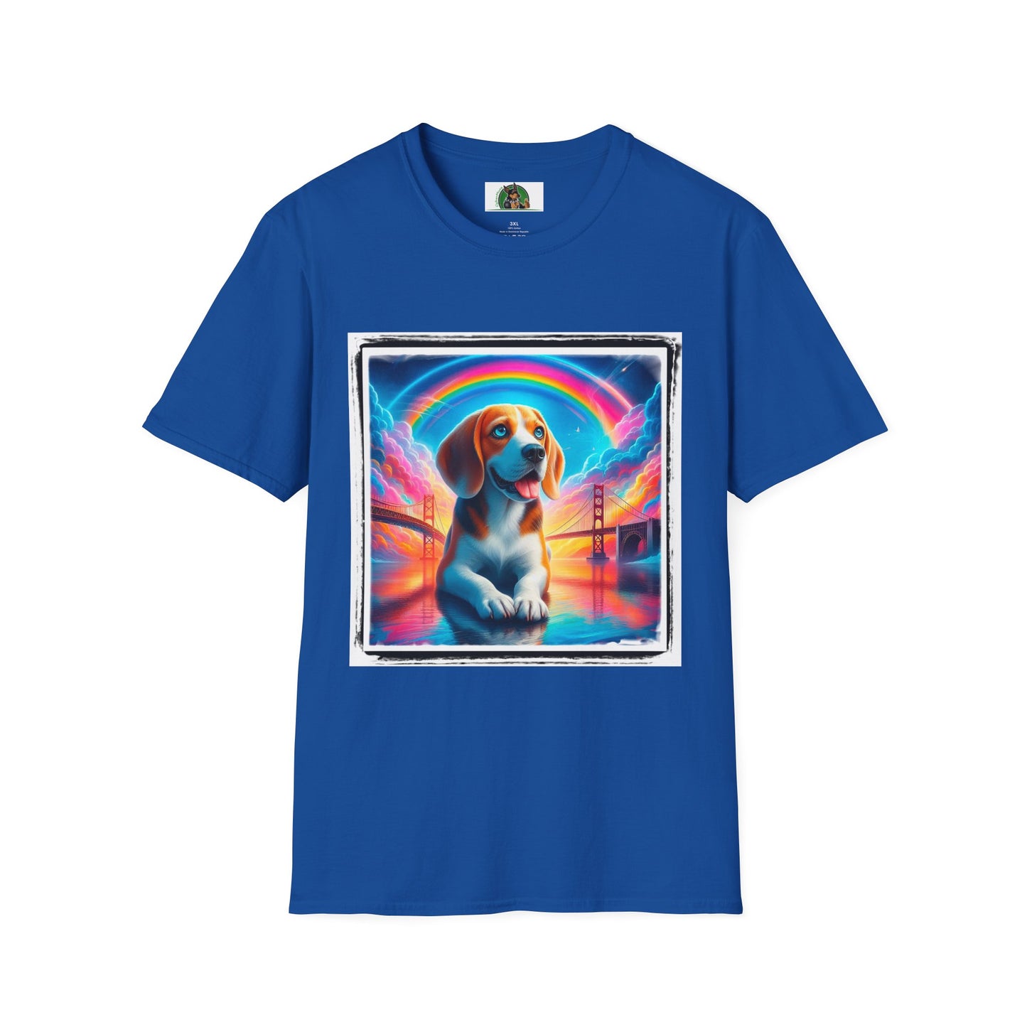 Beagle Rainbow Bridge T-Shirt Printify XS Royal 