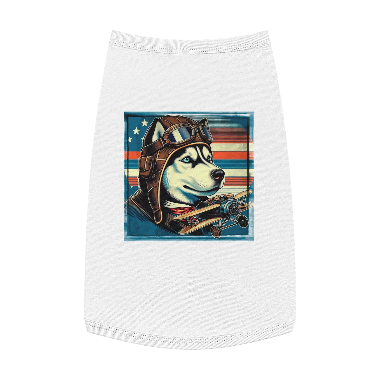 Pet Tank Top Husky Pets Printify L White 