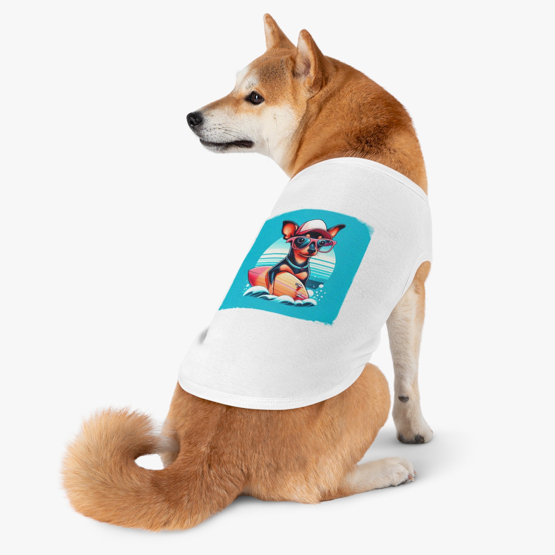 Dog Tank Top - Min Pin Tank Tops Pets Printify   